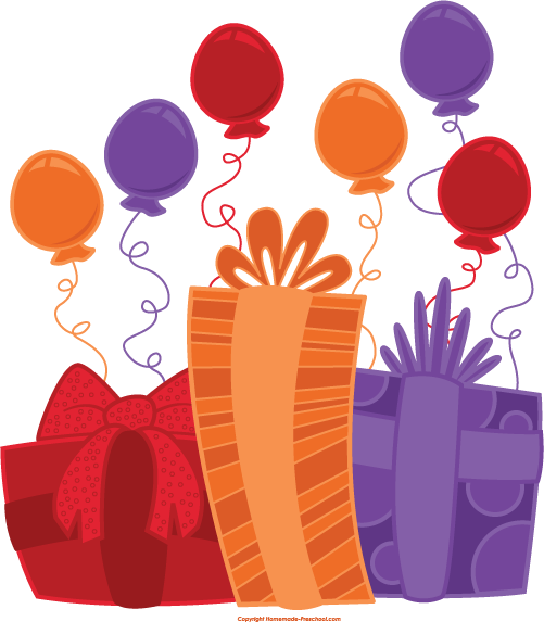 Home Free Clipart Birthday Balloons Clipart Birthday Presents Girl