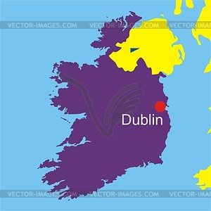 Ireland Map   Vector Clipart