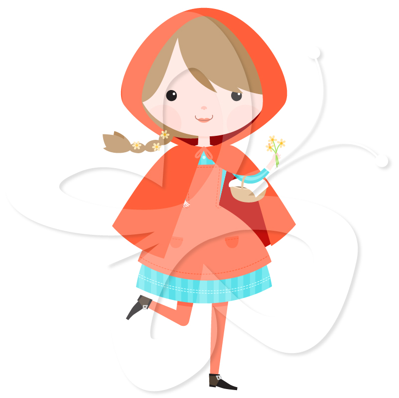 Little Red Riding Hood Clipart Set   Creative Clipart Collection