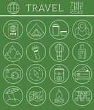 Outlined Holidays And Travels Icon Set Collection Royalty Free Stock    