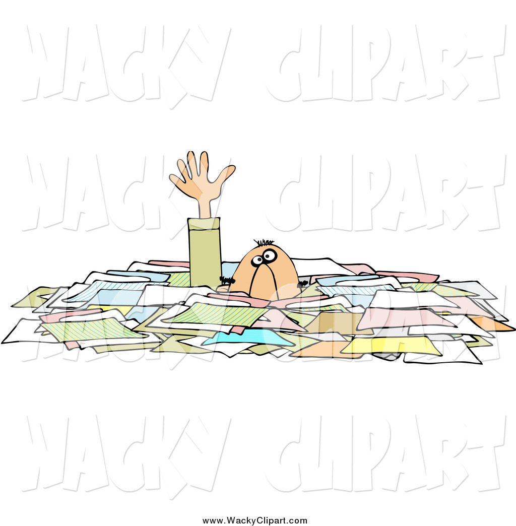 Photos   Royalty Free Rf Drowning In Paperwork Clipart Illustrations 1