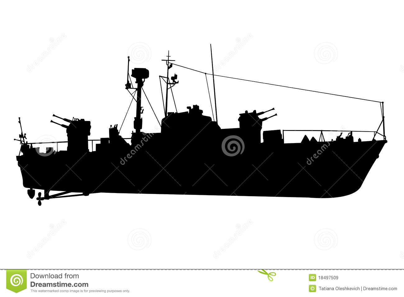 Scout Battleship Black Silhouette Royalty Free Stock Images   Image    