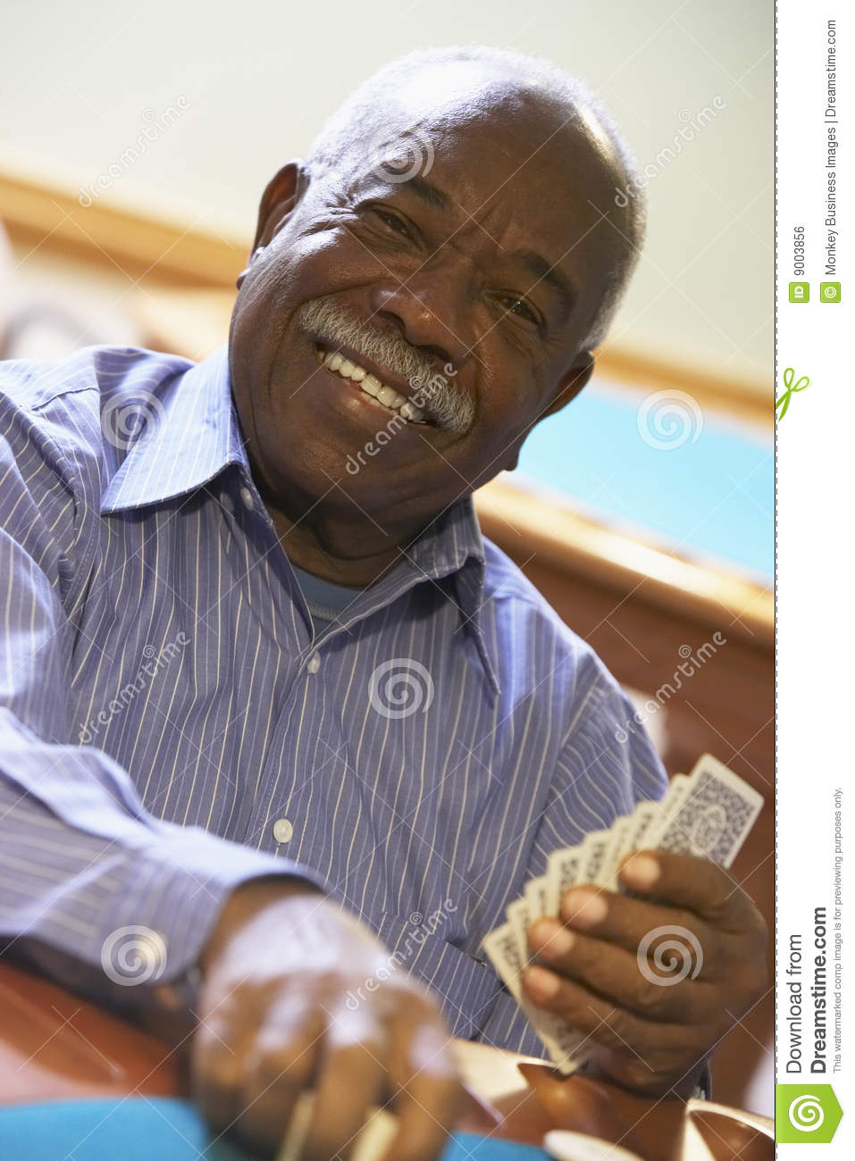Senior Man Playing Bridge Royalty Free Stock Image   Image  9003856