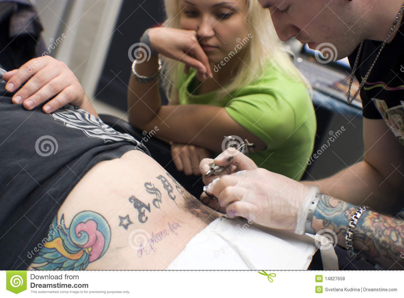 Tattoo Artist At Work At St Petersburg Tattoo Fest Editorial Stock    