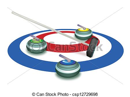 Vectors Of A Collection Of Curling Stones On Ice Sheet   Winter Sport