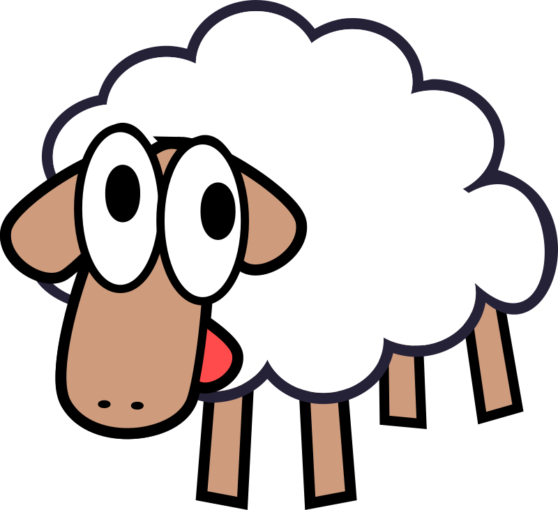 White Stupid   Cute Cartoon Sheep By Qubodup   A Slightly Improved    