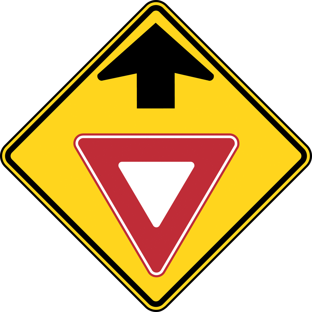 Yield Ahead Color   Clipart Etc