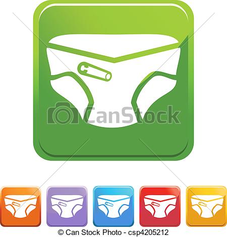 Baby In Dirty Diaper Clipart Diaper Vector Illustration