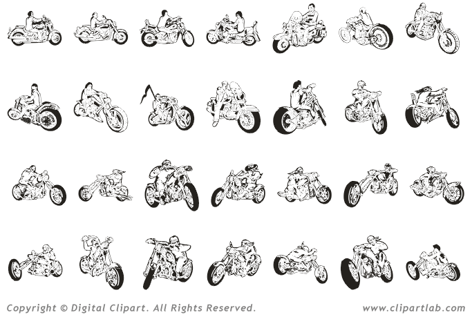 Bikes Clipart Eps Motorcycle Clip Art