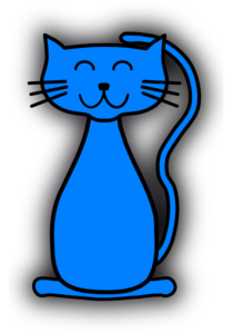 Blue Cat Clip Art At Clker Com   Vector Clip Art Online Royalty Free    