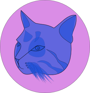 Blue Cat Clip Art   Cartoon   Download Vector Clip Art Online