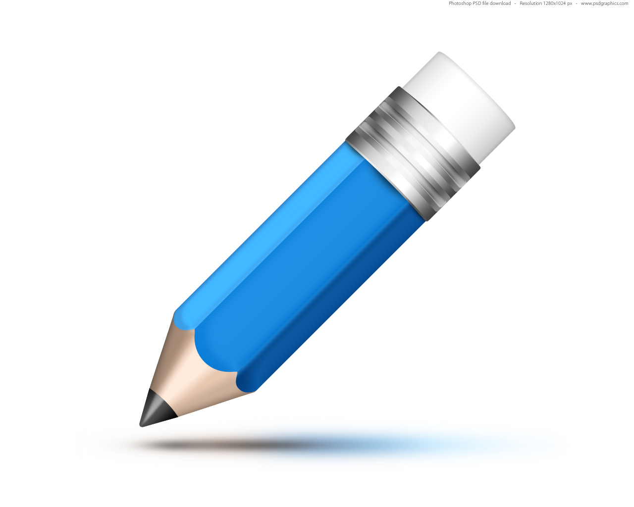 Blue Pencil Icon  Psd    Psdgraphics