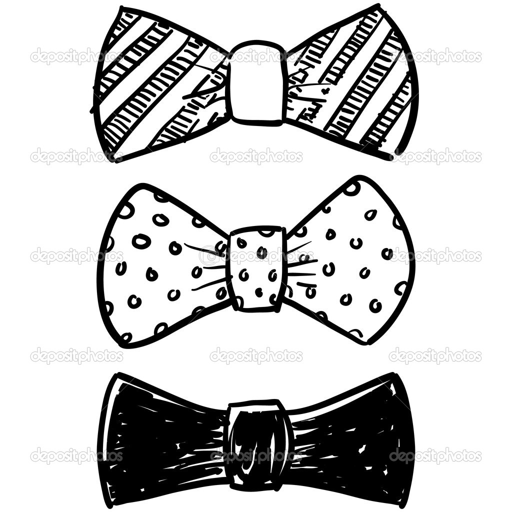 Bow Tie Sketch   Stock Photo   Lhfgraphics  16212567