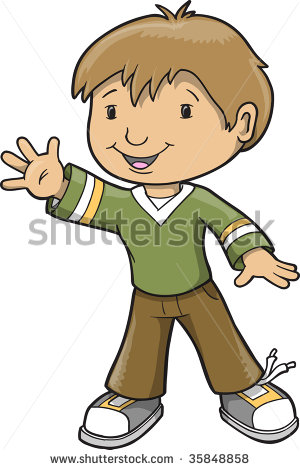 Boy Waving Vector Illustration   35848858   Shutterstock