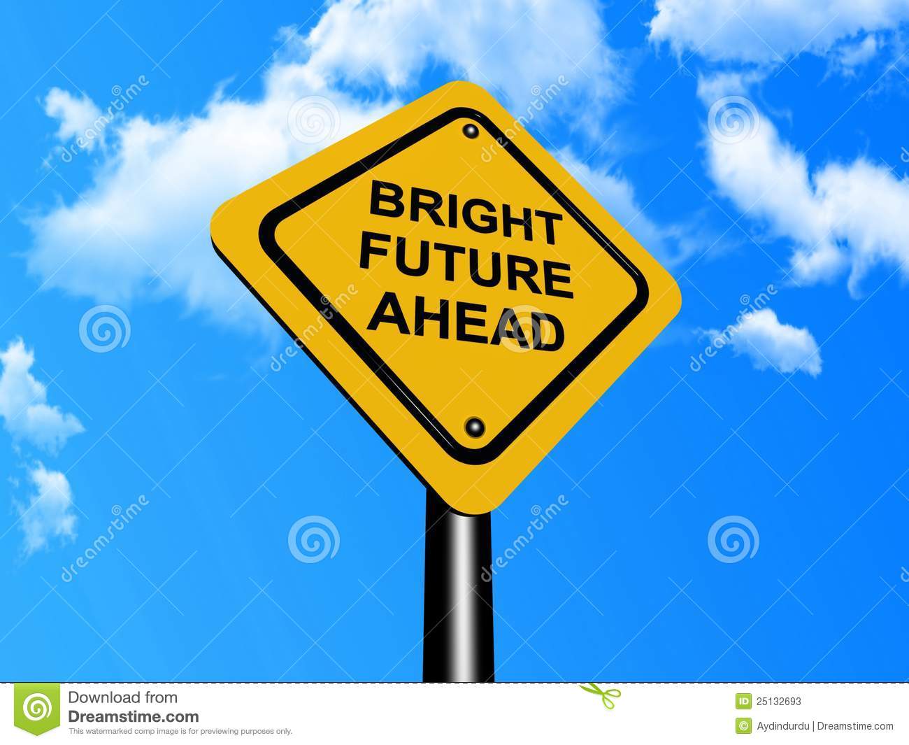 Bright Future Ahead Sign Stock Photos   Image  25132693