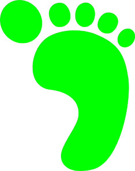 Bright Green Footprint Clip Art At Clker Com   Vector Clip Art Online    