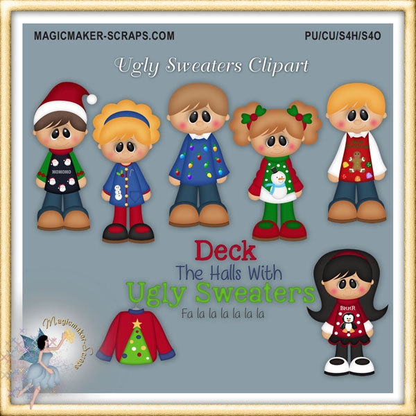 Christmas Clipart Ugly Sweater For Holiday By Magicmakerscraps