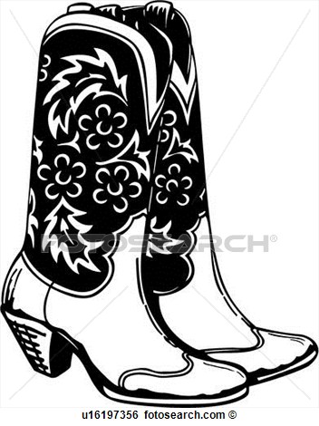 Clip Art    Boots Cowboy Rodeo Southwestern Western   Fotosearch    