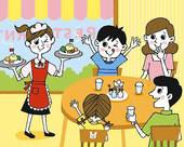 Family Eating At Restaurant Clipart Clip Art Of Family At