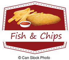 Fish And Chips   Illustration Of Fish And Chips
