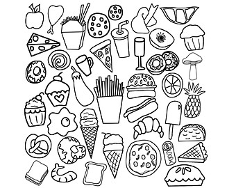 Food Clipart Doodles Fast Food Clip Art Chinese Food Clipart Bakery