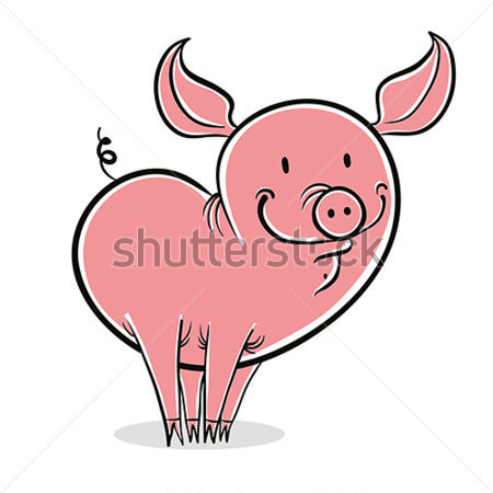 Funny Cartoon Pigs Clip Art