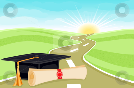 Graduation Day The Start To A Bright Future Stock Vector Clipart