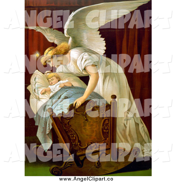 Guardian Angel Rocking A Baby Cradle Angel Clip Art Jvpd