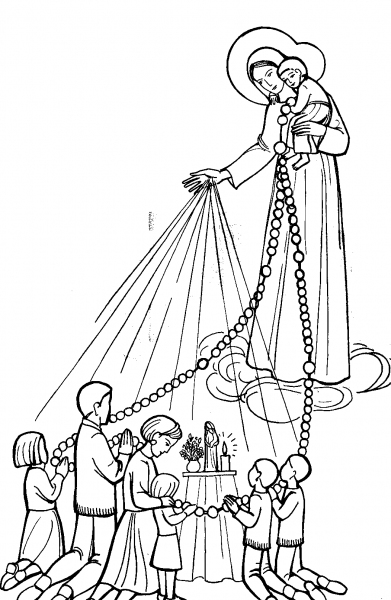Mysteries Of The Rosary Coloring Pages