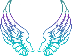 Purple Guardian Angel Wings Clip Art At Clker Com   Vector Clip Art