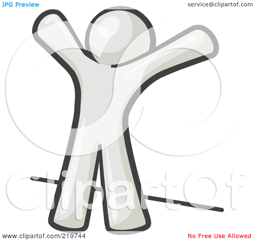 Royalty Free  Rf  Clipart Illustration Of A White Man Up Against A
