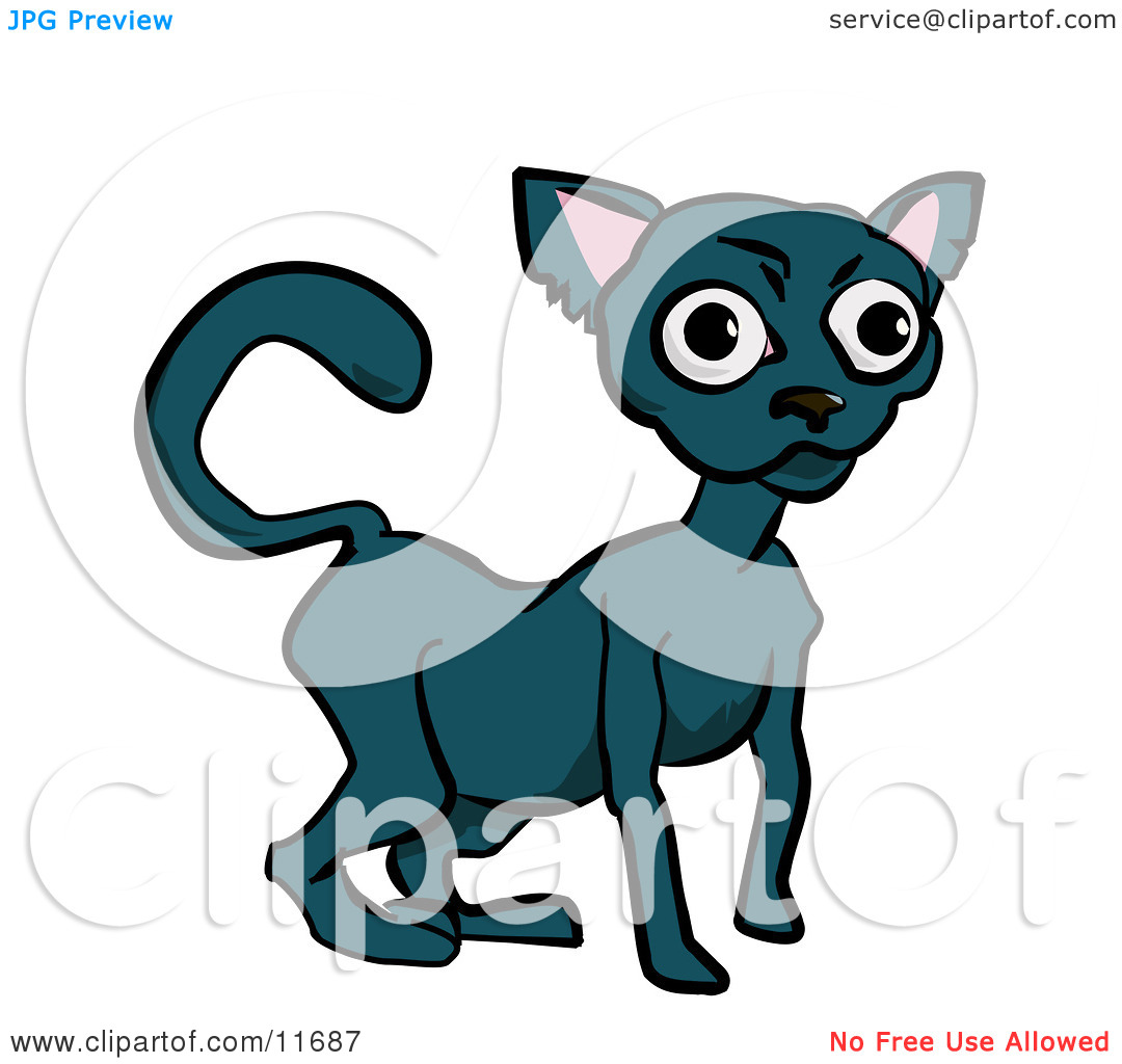 Russian Blue Cat Clipart Illustration By Geo Images
