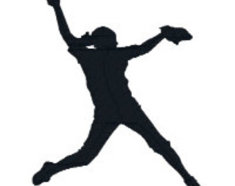 Softball Pitcher Silhouette Clip Art