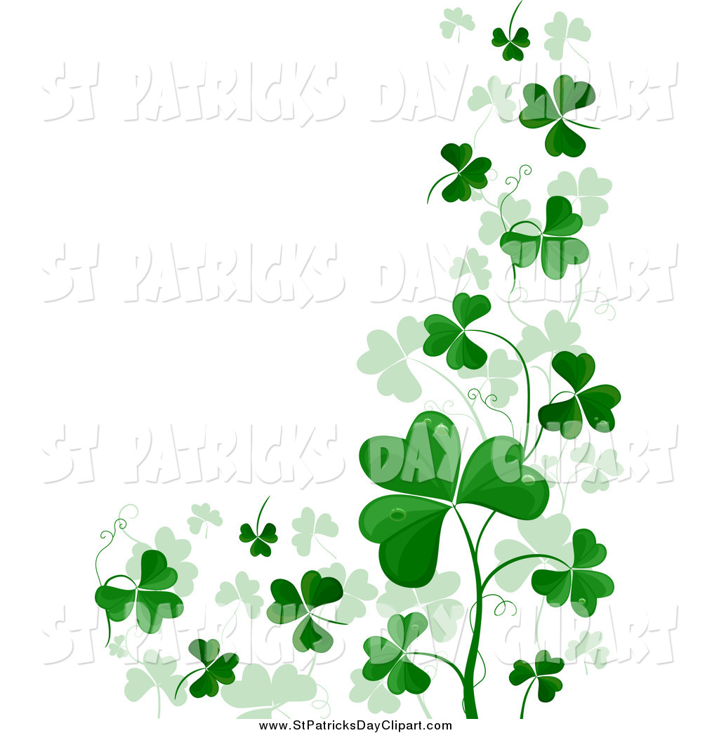 St Patricks Day Shamrock Border With Text Space By Bnp Design Studio
