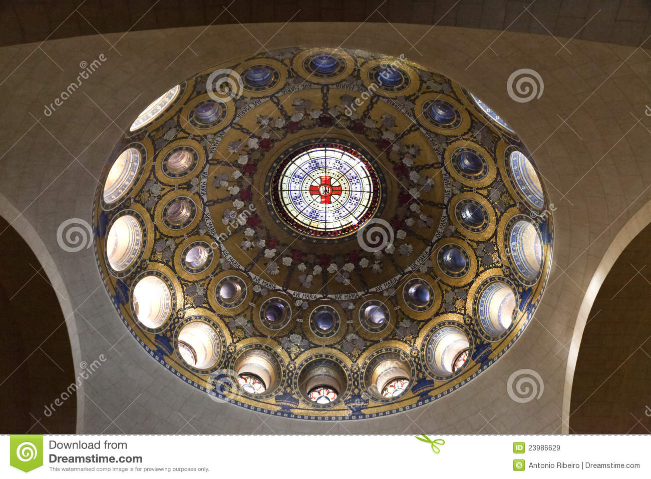 The Dome Of The Basilica Of Our Lady Of The Rosary Of Lourdes France