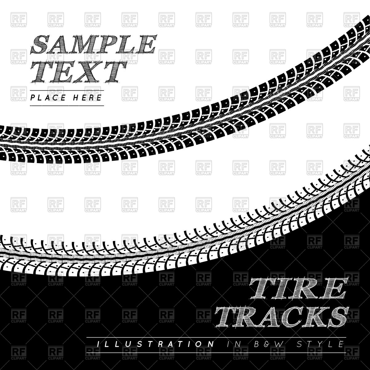 Tire Tracks Black And White Background 75270 Download Royalty Free