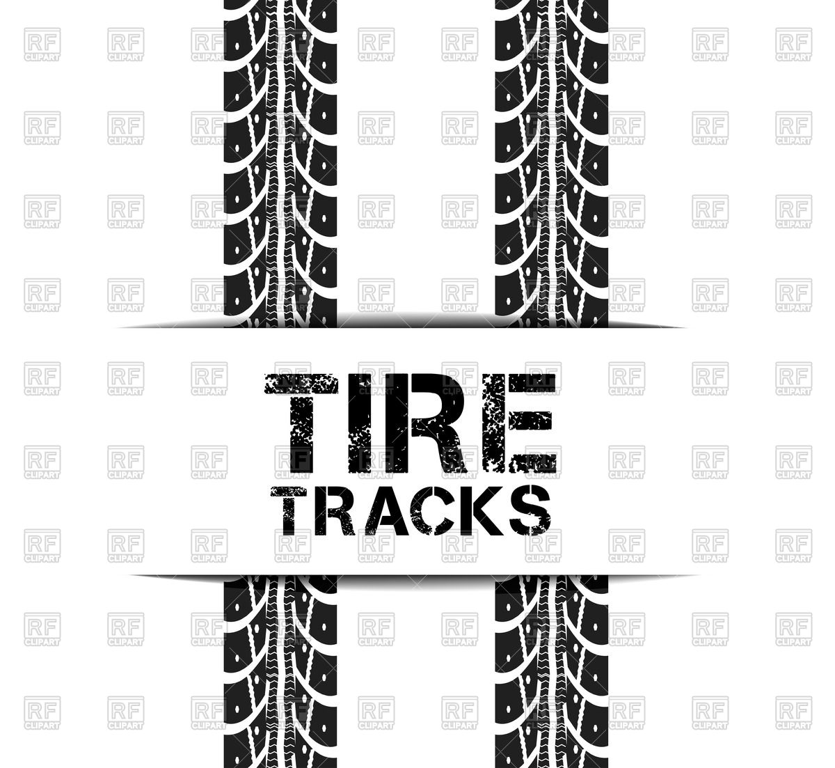 Tire Tracks On White Background 73430 Download Royalty Free Vector