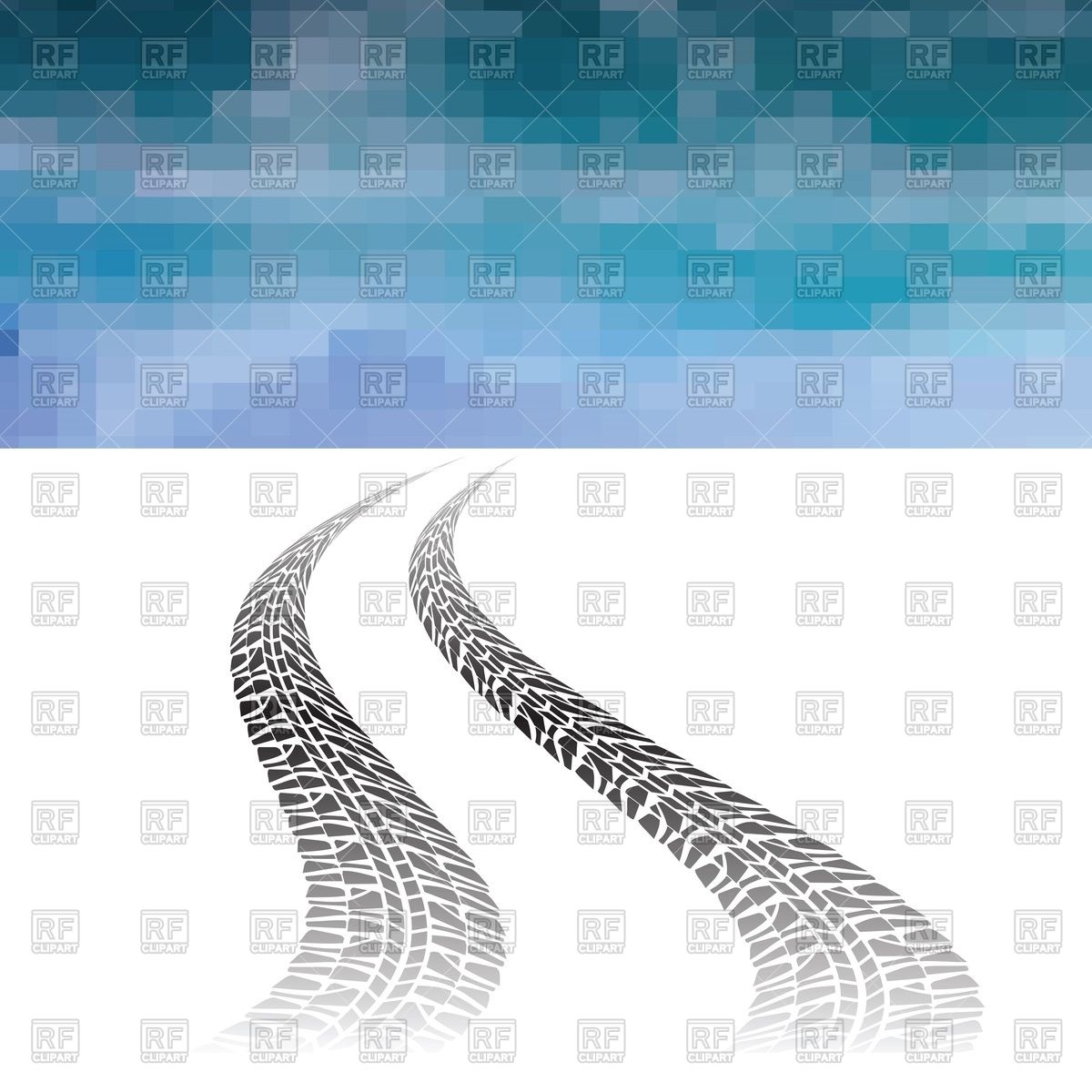 Tire Tracks On White Background With Pixelated Sky 42700 Download    