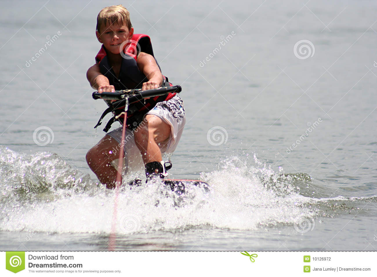 Wakeboarding Boy Stock Photography   Image  10126972