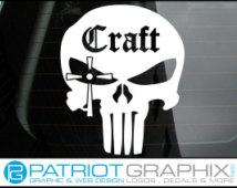 American Sniper Punisher Skull Craft Vinyl Decal Sticker   Free
