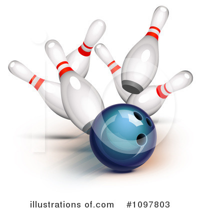 Bowling Clipart  1097803   Illustration By Oligo