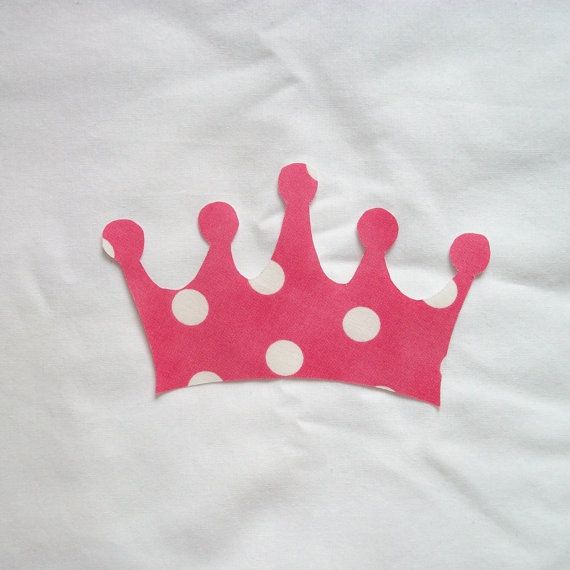 Crown Fabric Iron On Applique  Add To A Onesie Bib Pants