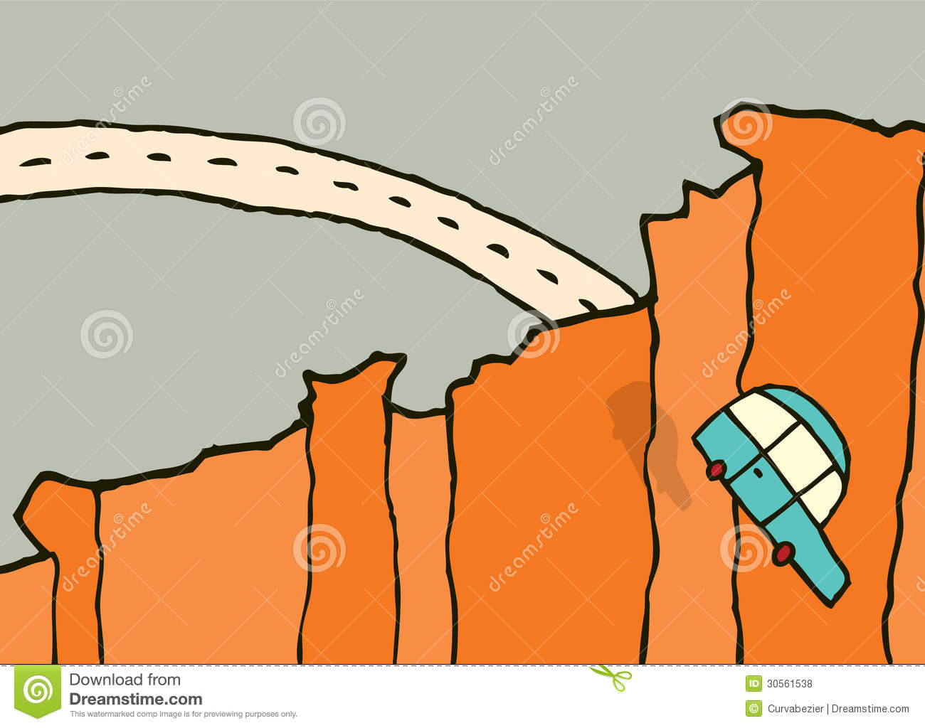 Falling Car   Jumping Off A Cliff Royalty Free Stock Photos   Image