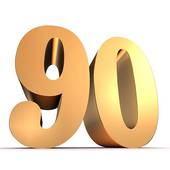 Golden Number   90   Clipart Graphic