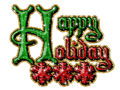 Happy Holidays Colored Glitter Graphic