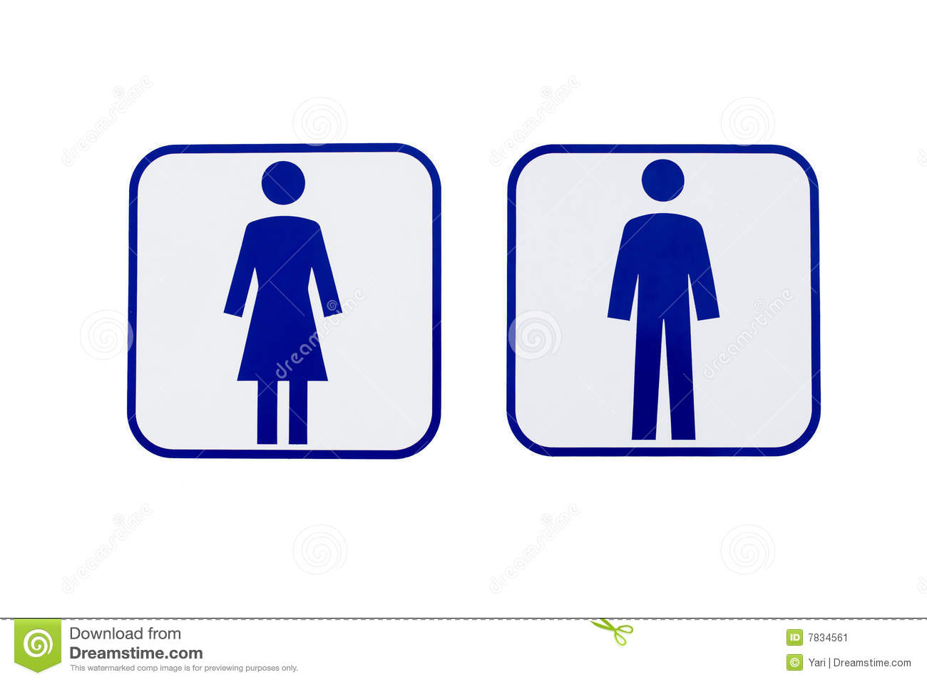 Illustration Of Men Women Sign On White Background