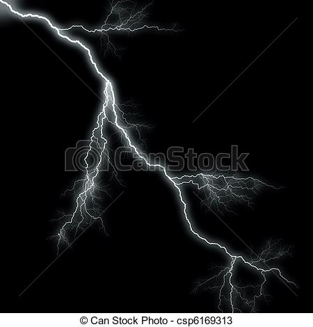 Lightning Against Night Sky With Stars    Csp6169313   Search Clipart    