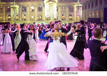 Moscow   May 25  Couples Whirling In The Dance Under Purple Lights At