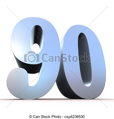 Number 90 Clipart Silver Number   90 Stock