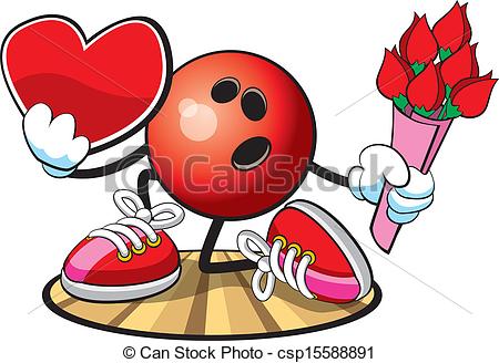     Of A Bowling Ball Character Decked Out For Valentine S Day